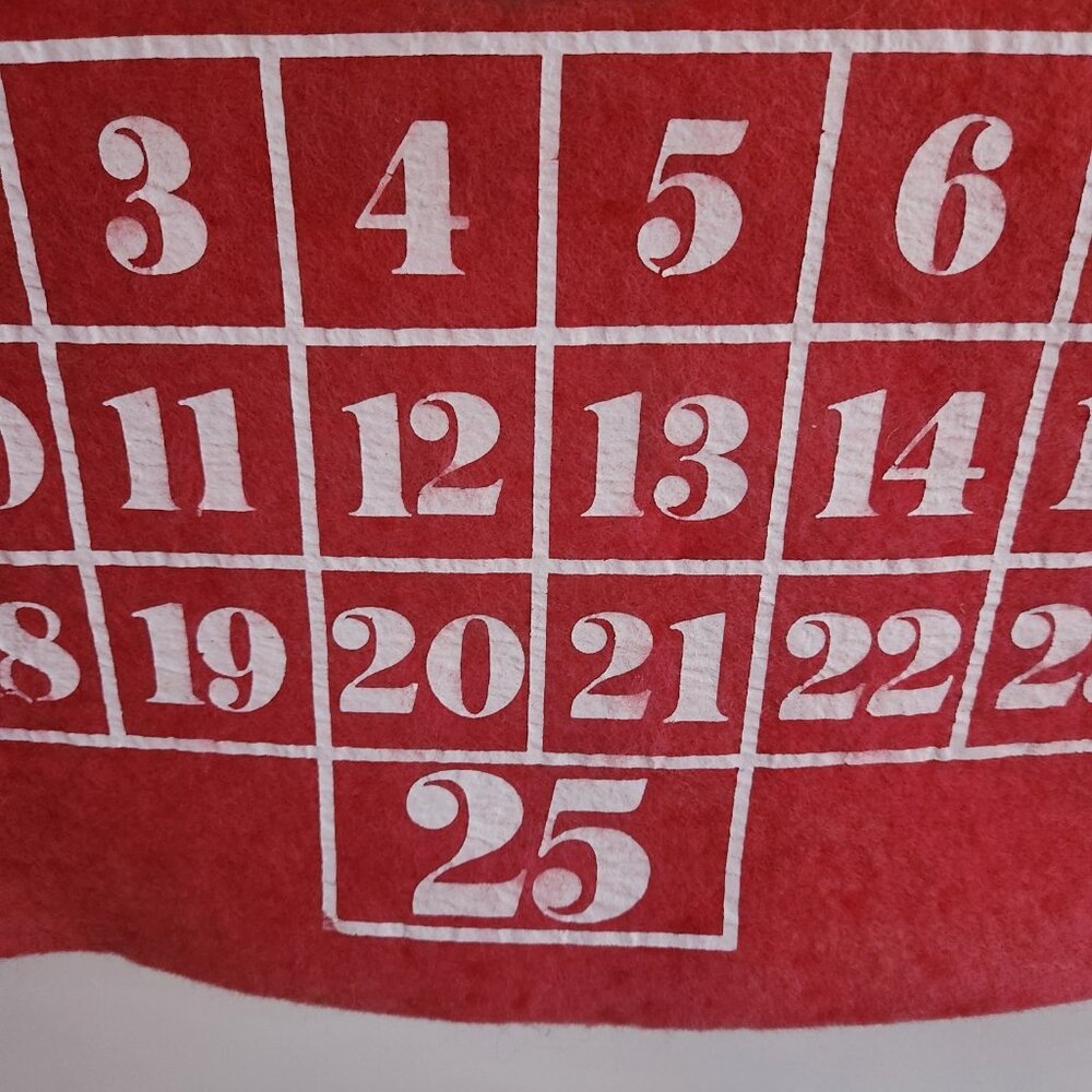 Vintage Larry Warren Felt Santas Calendar Christmas Advent w 24 Plastic Pieces - Picture 4 of 10